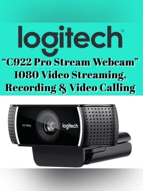 Logitech - “C922 Pro Stream Webcam ” Video Streaming, Recording & Video Calling